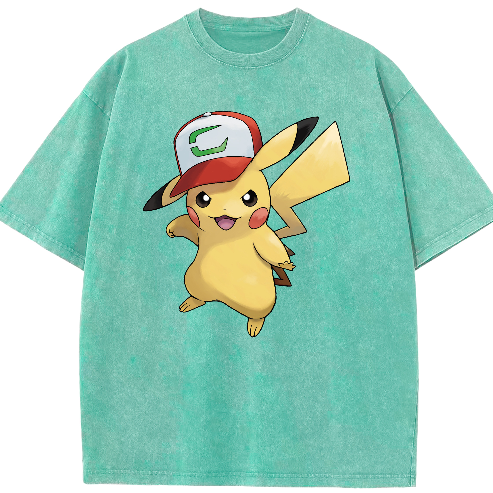 （画像用） ポケットモンスター Pokémon 綿100% ヴィンテージ風 半袖Tシャツ（フロントプリント）